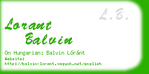 lorant balvin business card